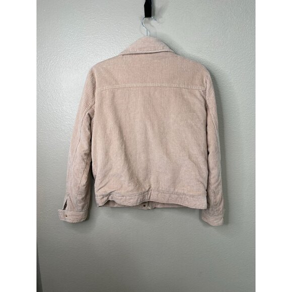 Sky And Sparrow Womens Beige Corduroy Jacket Faux Fur Lining M Casual Cotton - Picture 6 of 7